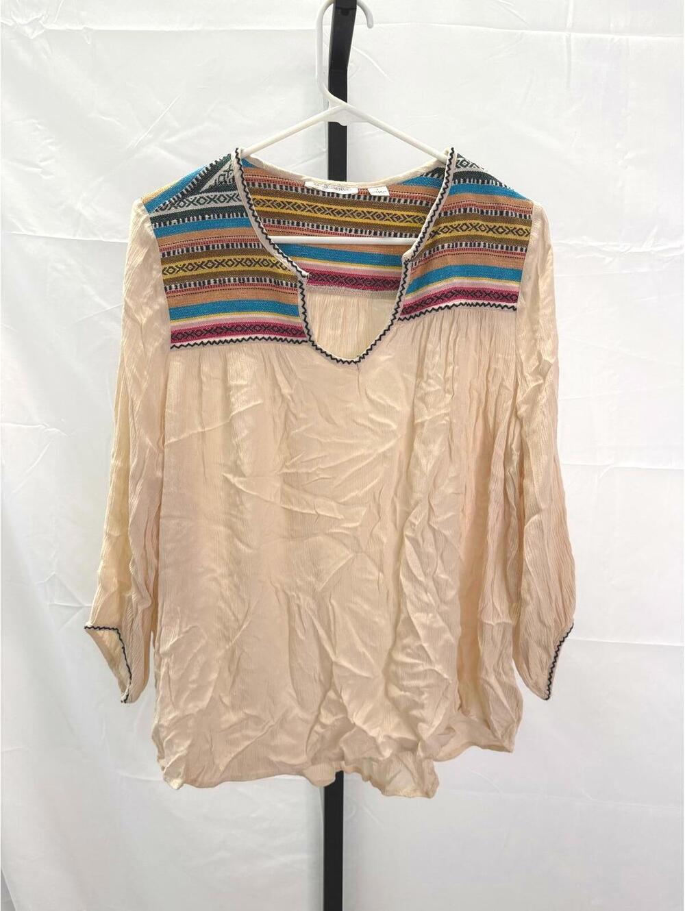 John Paul Richard Women's Embroidered Tunic Top Size L